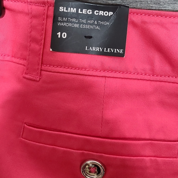 Larry Levine Slim Leg Crop Women's Pants - Picture 2 of 5
